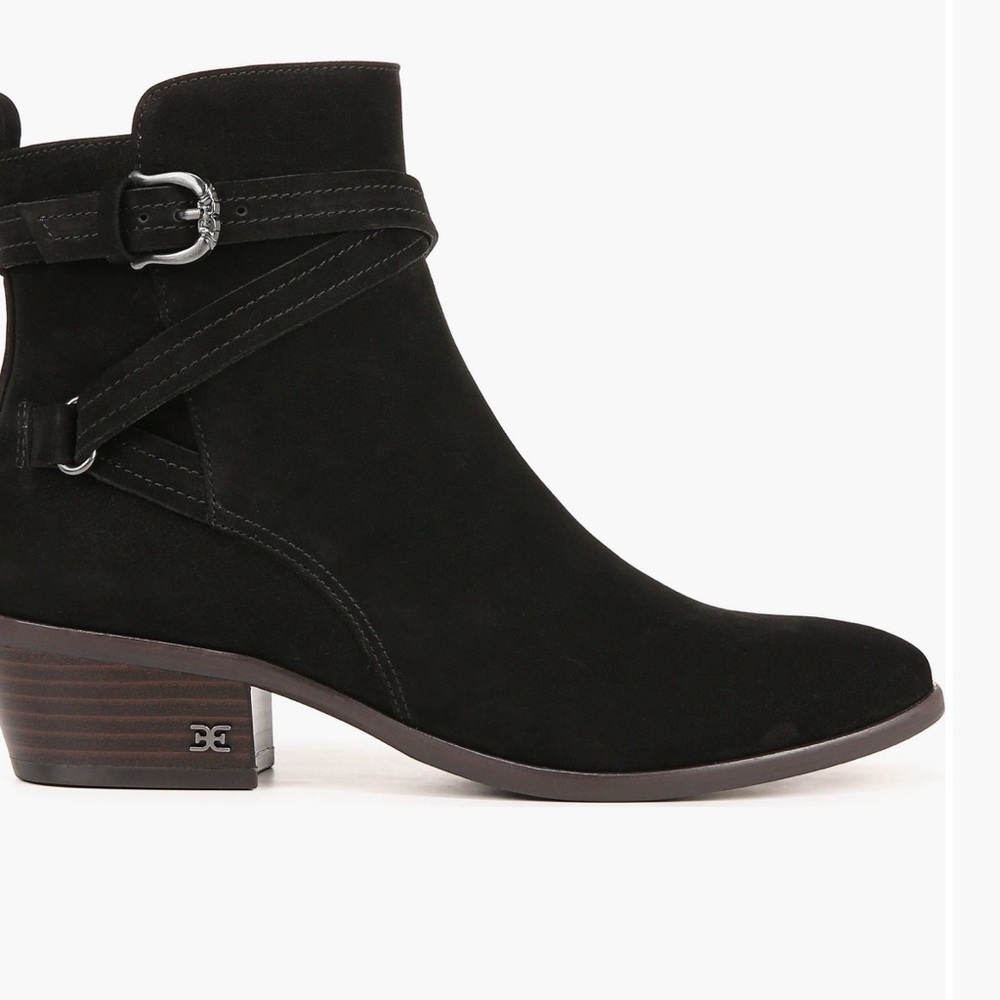 Sam Edelman Black Leather Patty Ankle Boots NEW